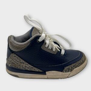 nike AIR JORDAN 3 III Retro PS Georgetown 429487-401 Navy Grey White Kids SZ 11‎